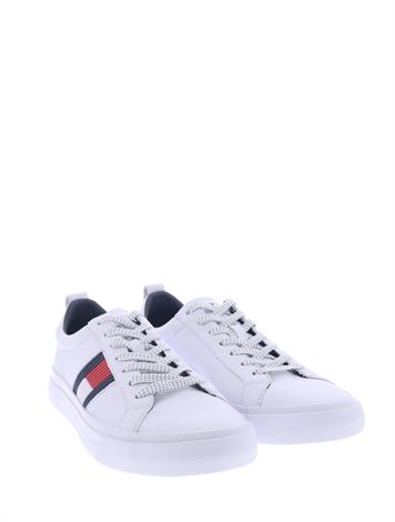 tommy hilfiger flag detail leather