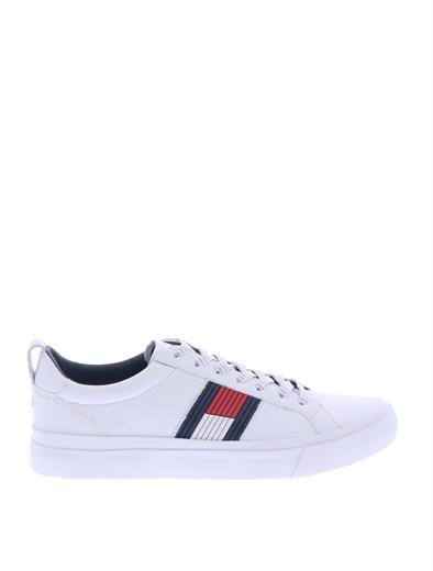 tommy hilfiger flag detail leather